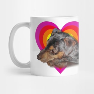 Sausage (dog!) in a heart! Mug